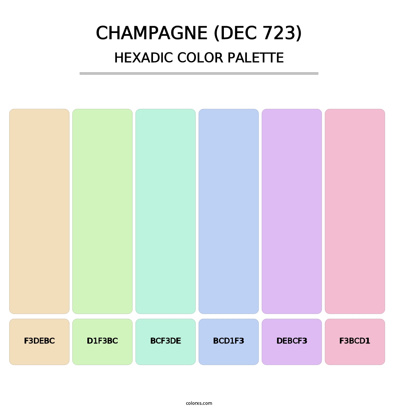 Champagne (DEC 723) - Hexadic Color Palette