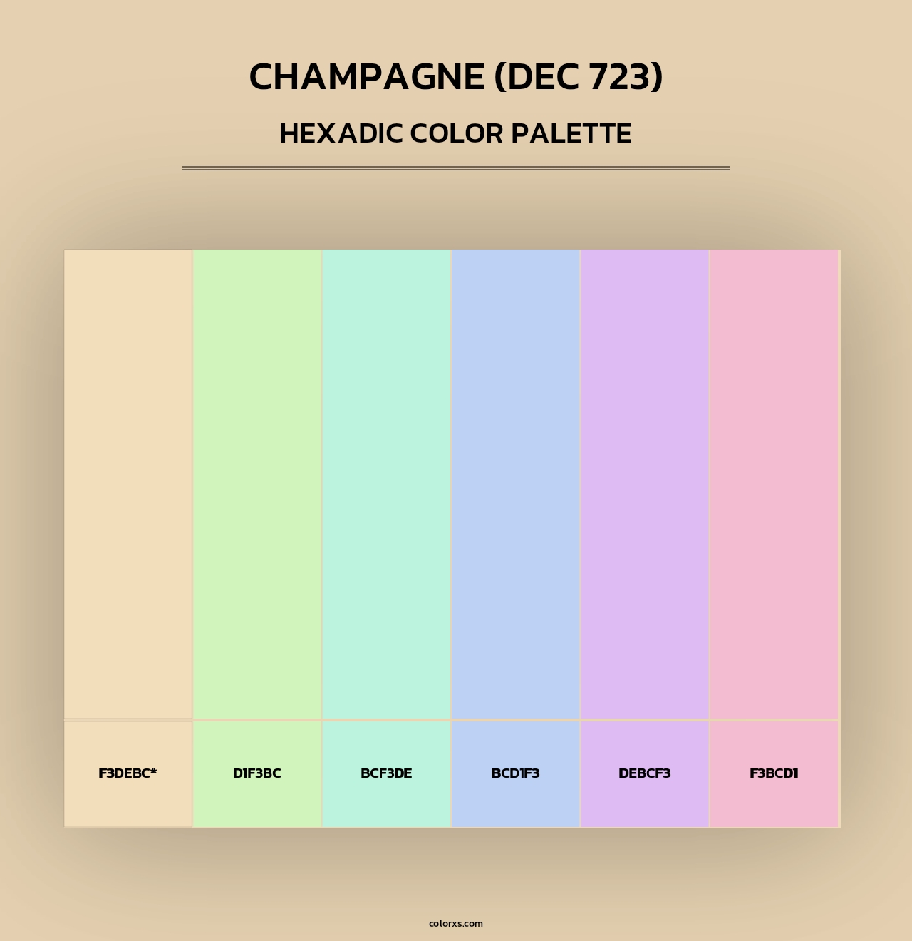 Champagne (DEC 723) - Hexadic Color Palette