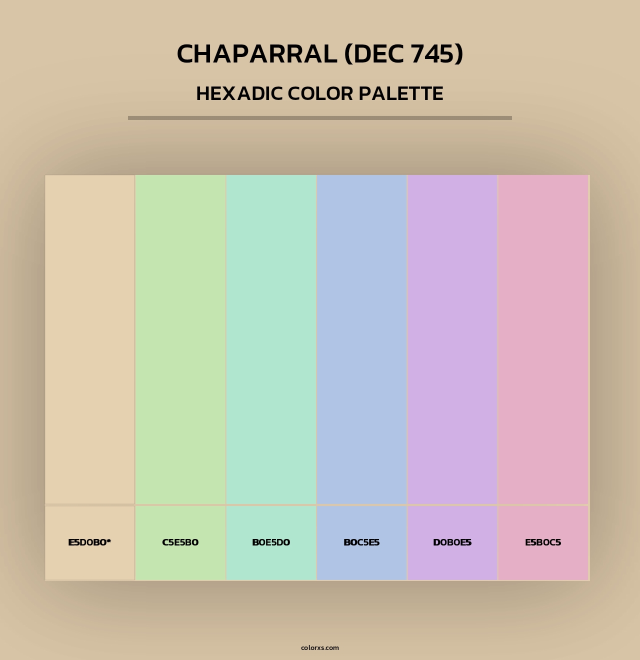 Chaparral (DEC 745) - Hexadic Color Palette