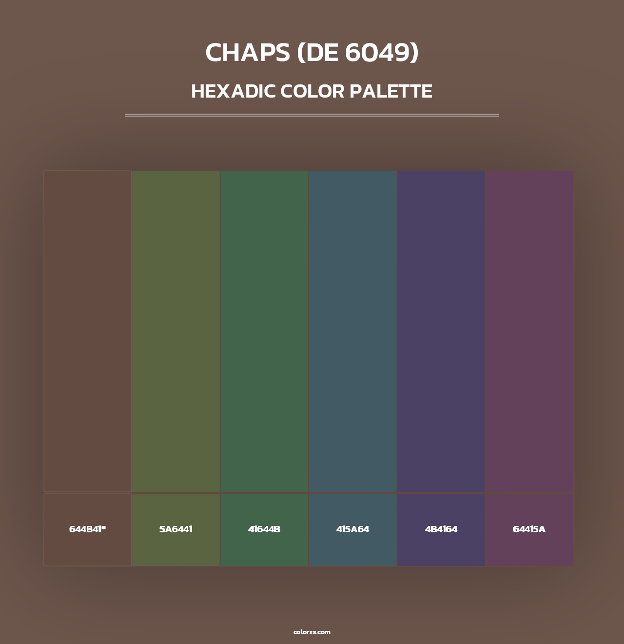 Chaps (DE 6049) - Hexadic Color Palette