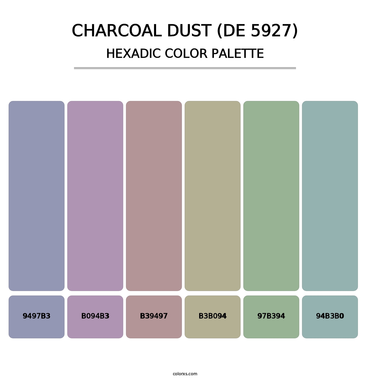 Charcoal Dust (DE 5927) - Hexadic Color Palette