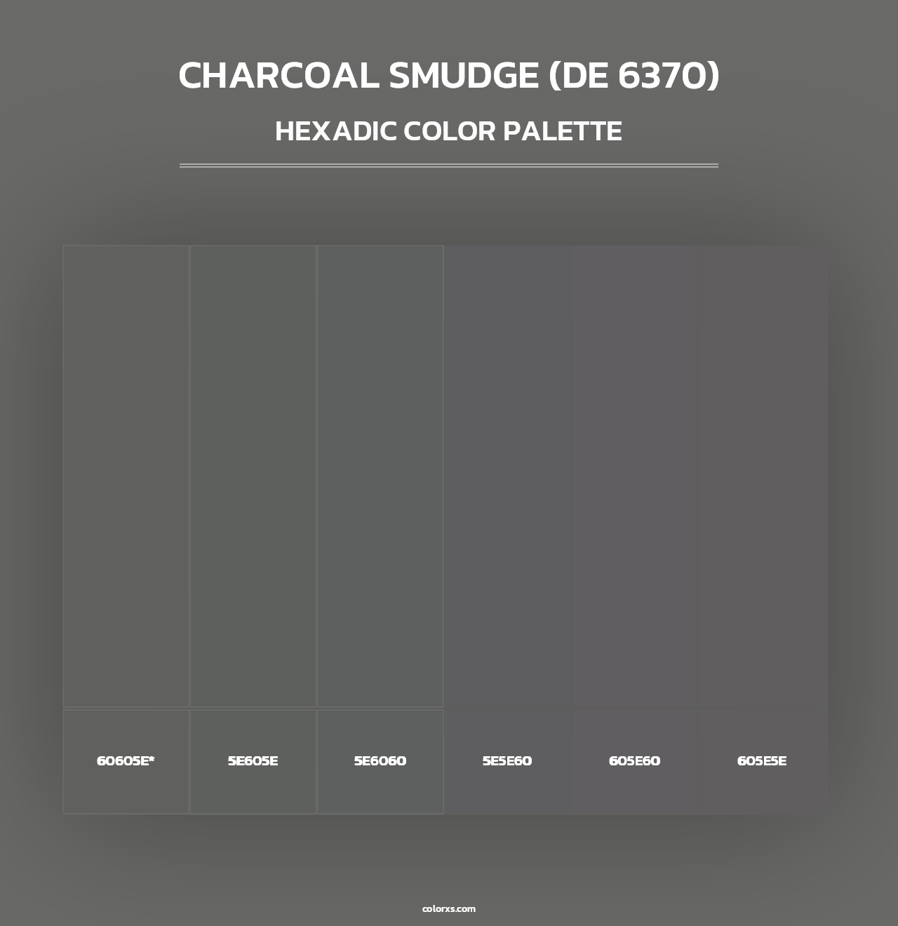 Charcoal Smudge (DE 6370) - Hexadic Color Palette