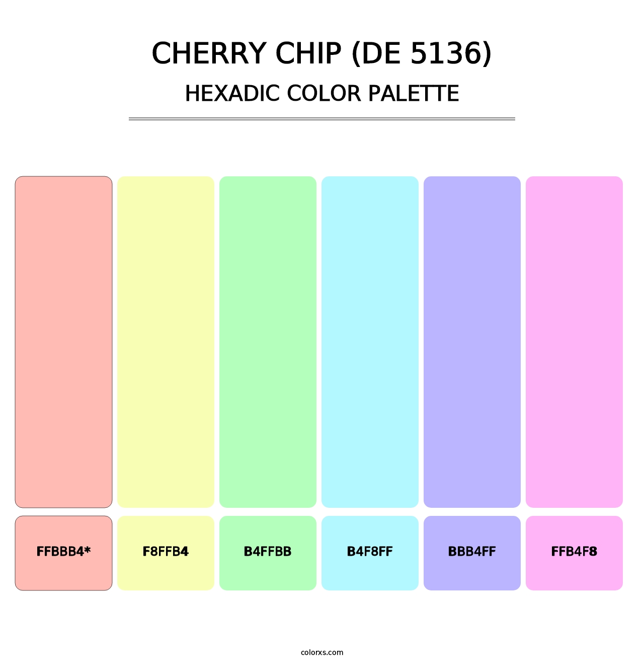 Cherry Chip (DE 5136) - Hexadic Color Palette