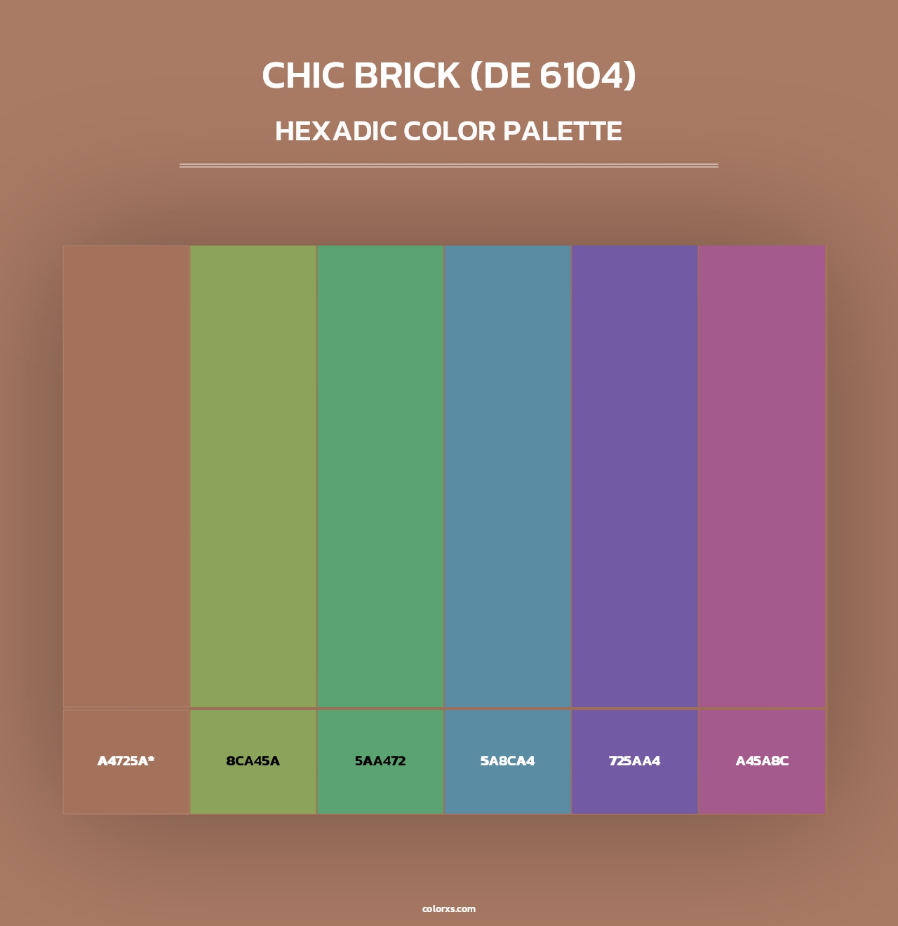 Chic Brick (DE 6104) - Hexadic Color Palette