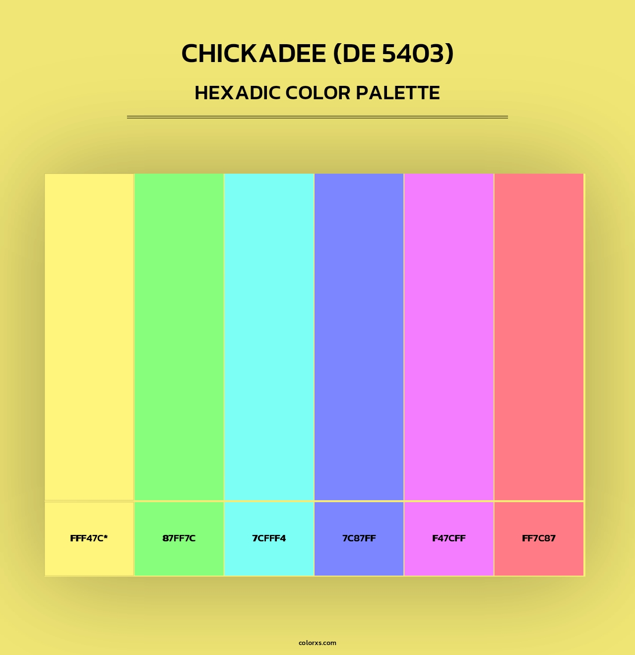 Chickadee (DE 5403) - Hexadic Color Palette