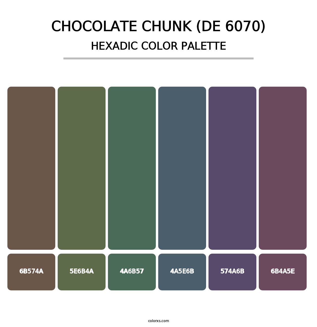 Chocolate Chunk (DE 6070) - Hexadic Color Palette