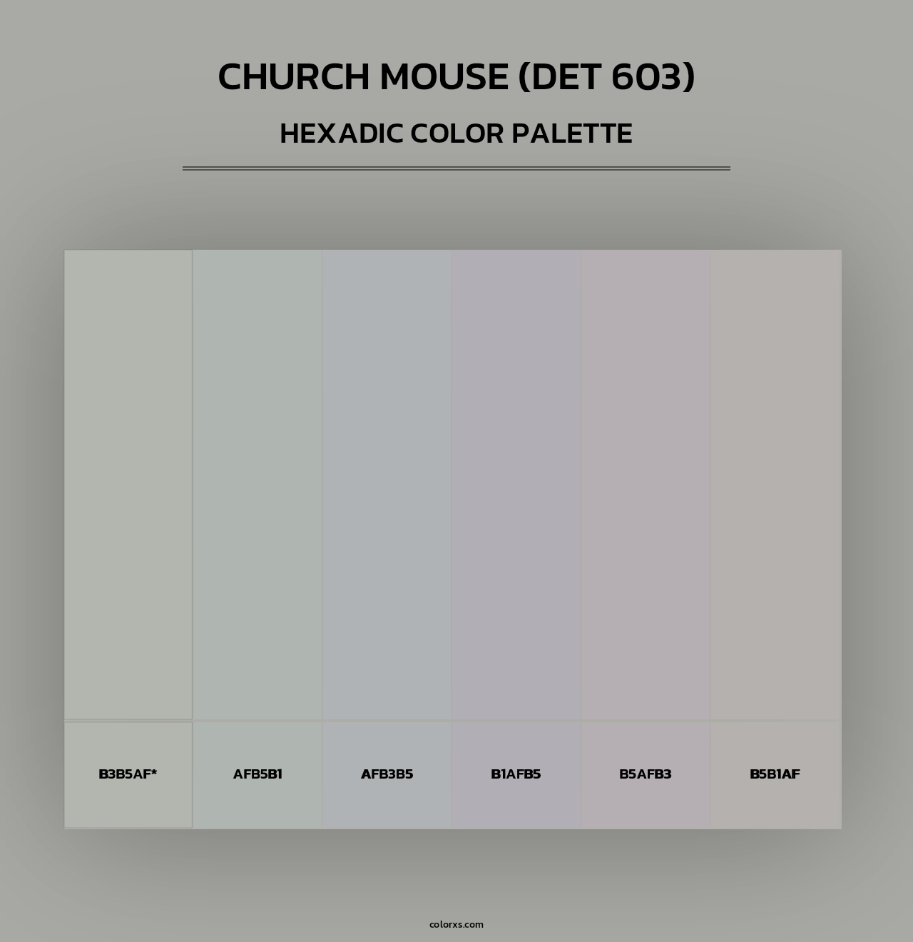 Church Mouse (DET 603) - Hexadic Color Palette
