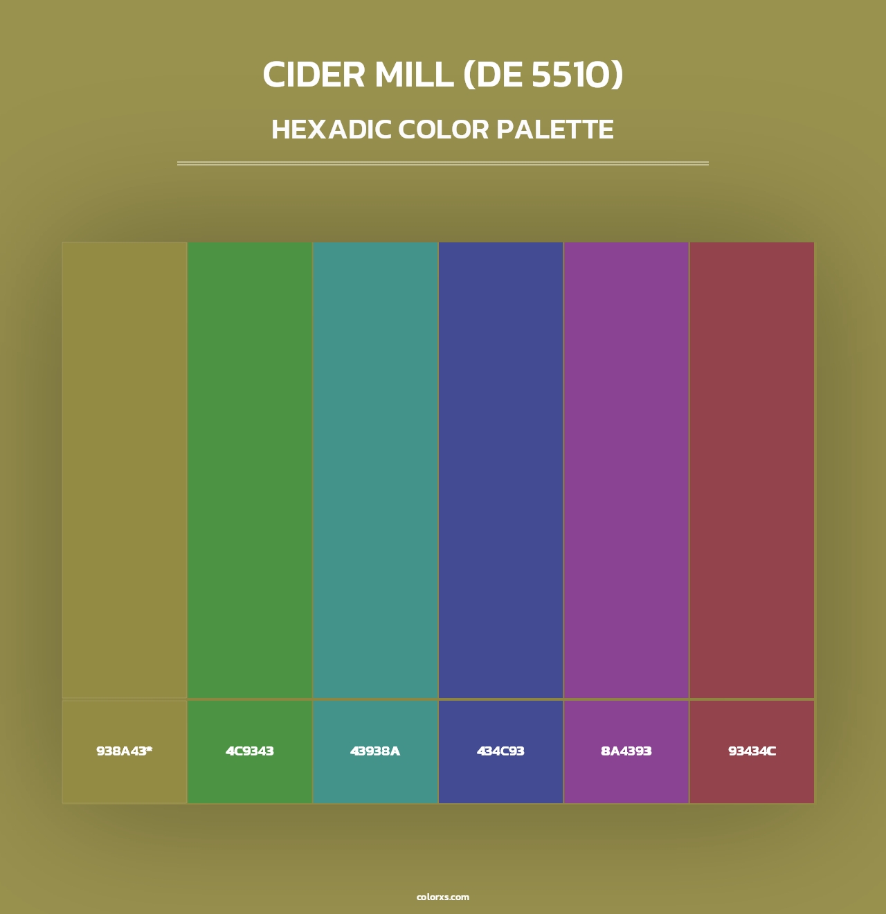 Cider Mill (DE 5510) - Hexadic Color Palette