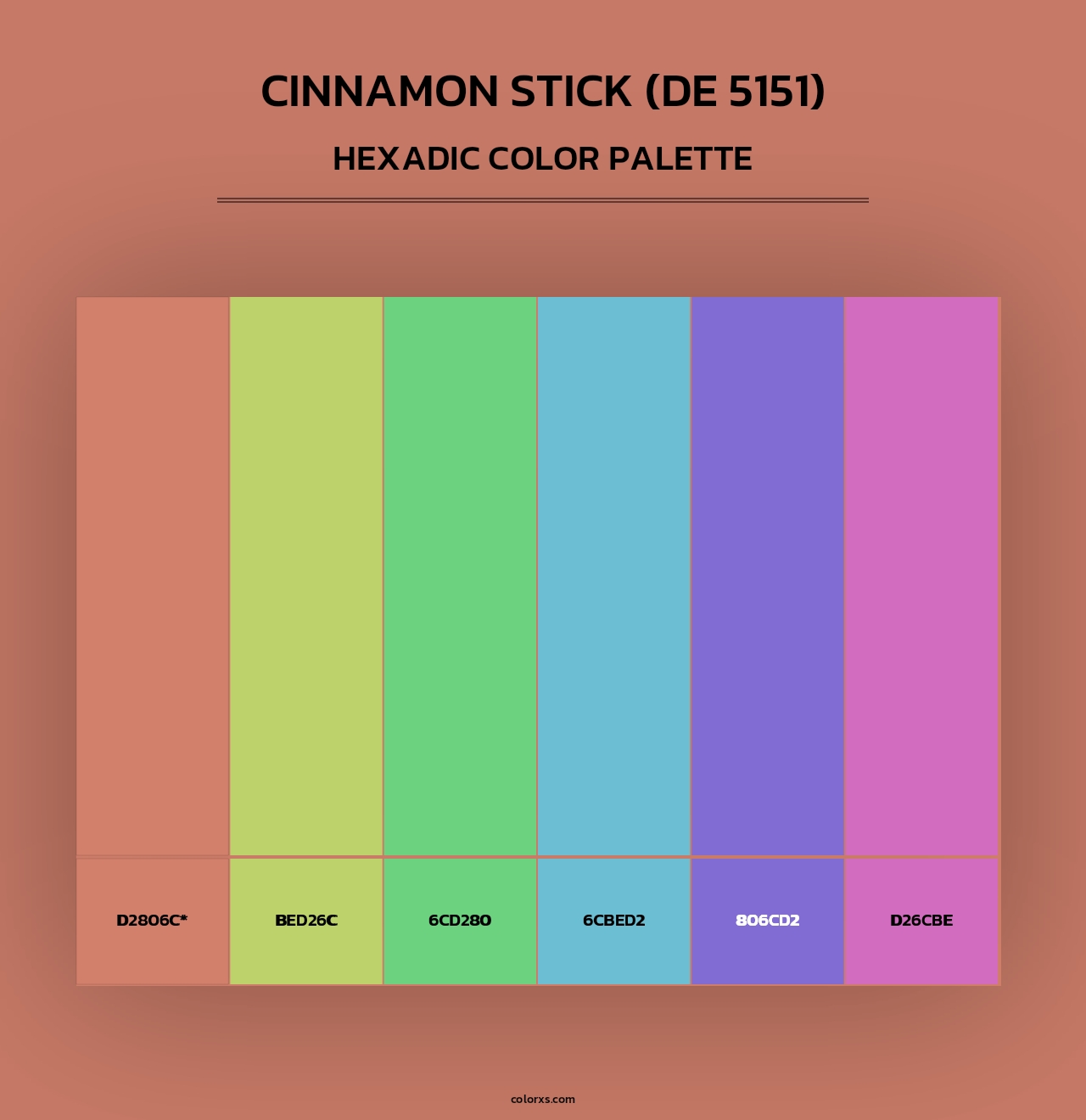 Cinnamon Stick (DE 5151) - Hexadic Color Palette