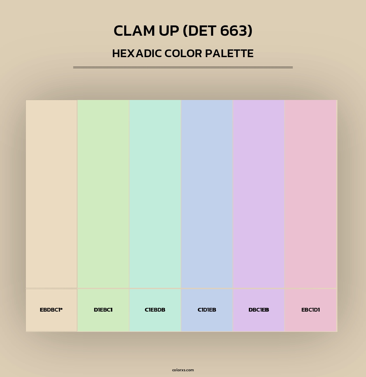 Clam Up (DET 663) - Hexadic Color Palette