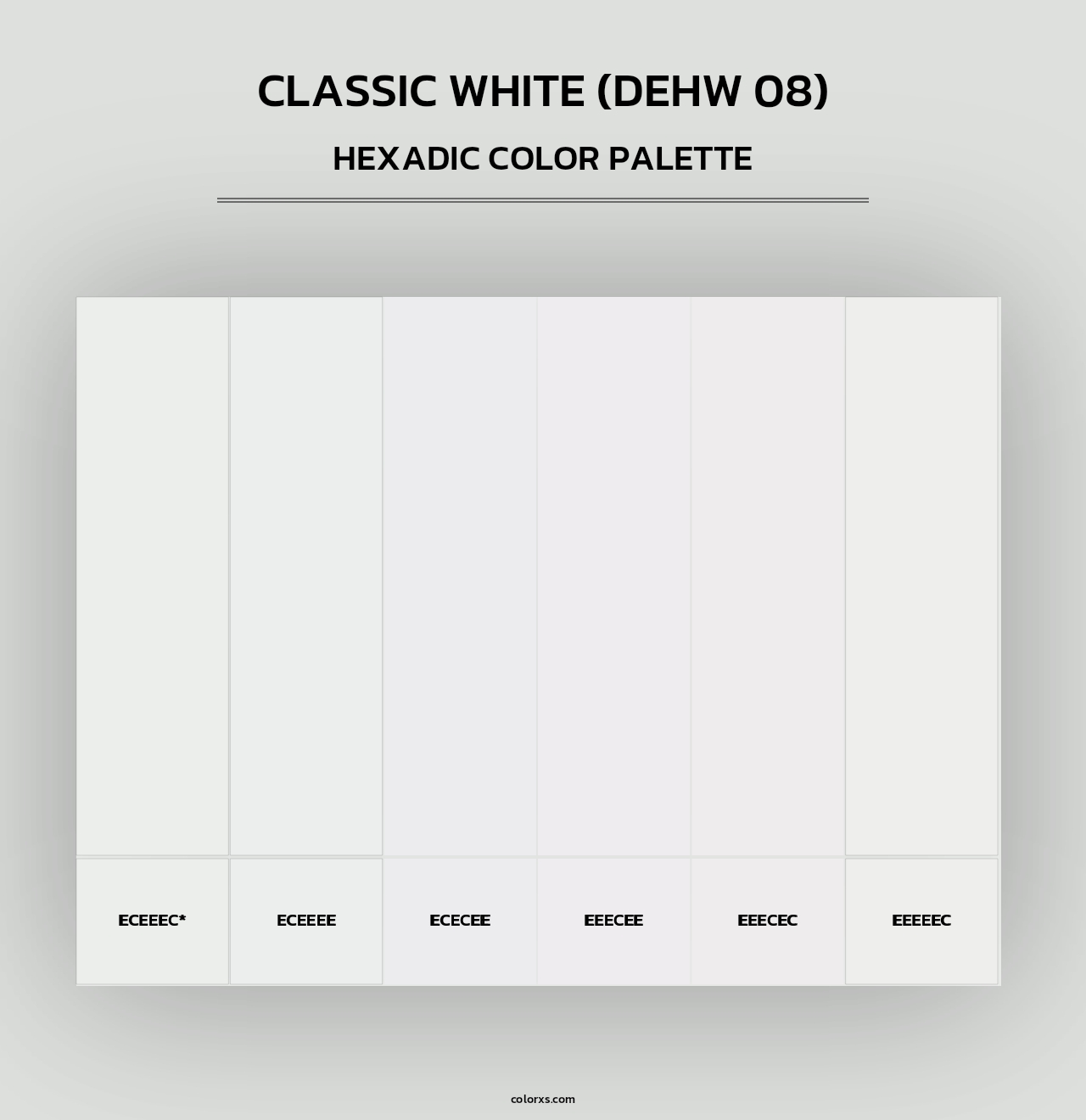 Classic White (DEHW 08) - Hexadic Color Palette
