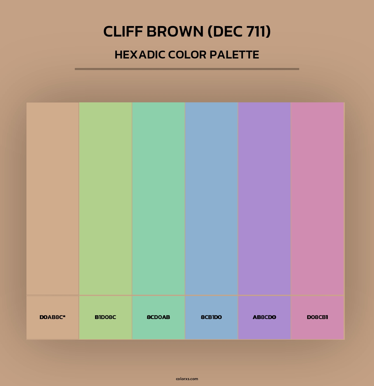 Cliff Brown (DEC 711) - Hexadic Color Palette