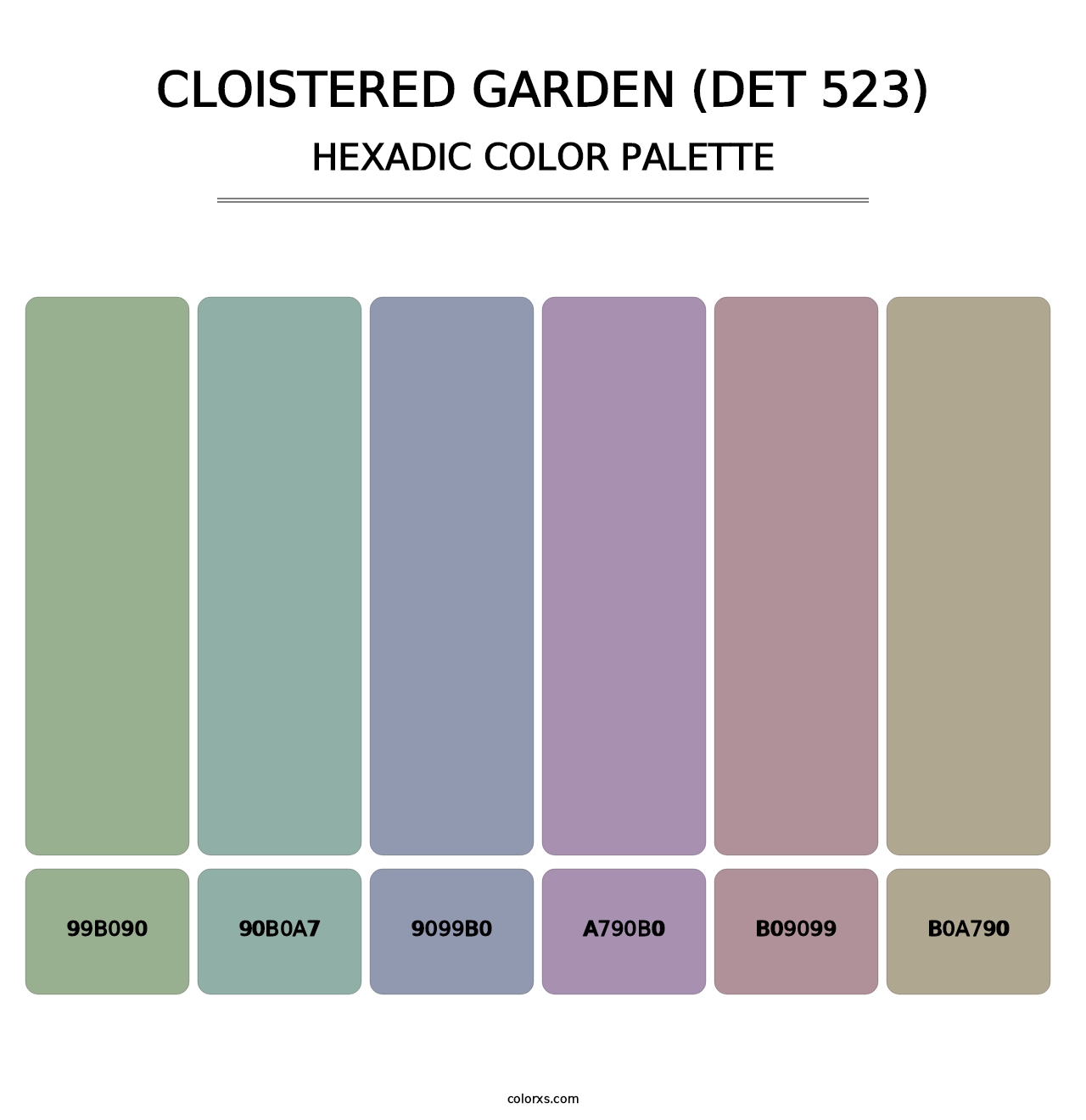 Cloistered Garden (DET 523) - Hexadic Color Palette