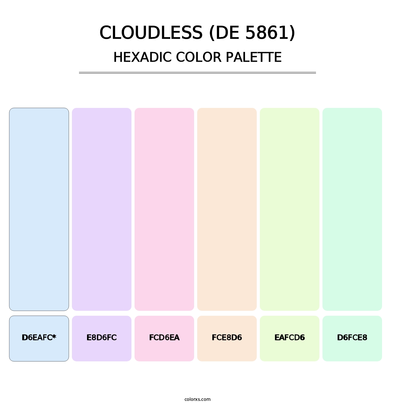 Cloudless (DE 5861) - Hexadic Color Palette