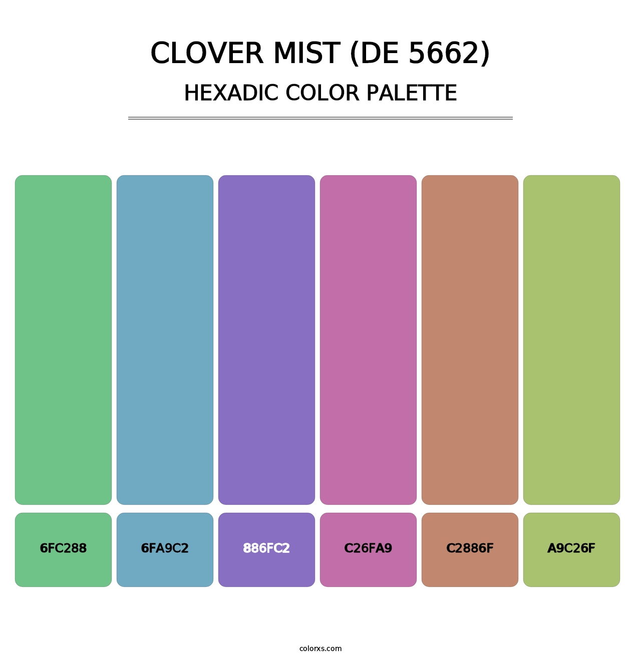 Clover Mist (DE 5662) - Hexadic Color Palette