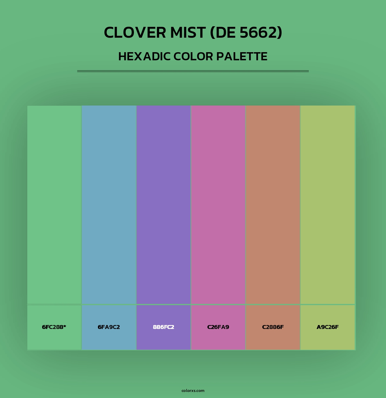 Clover Mist (DE 5662) - Hexadic Color Palette