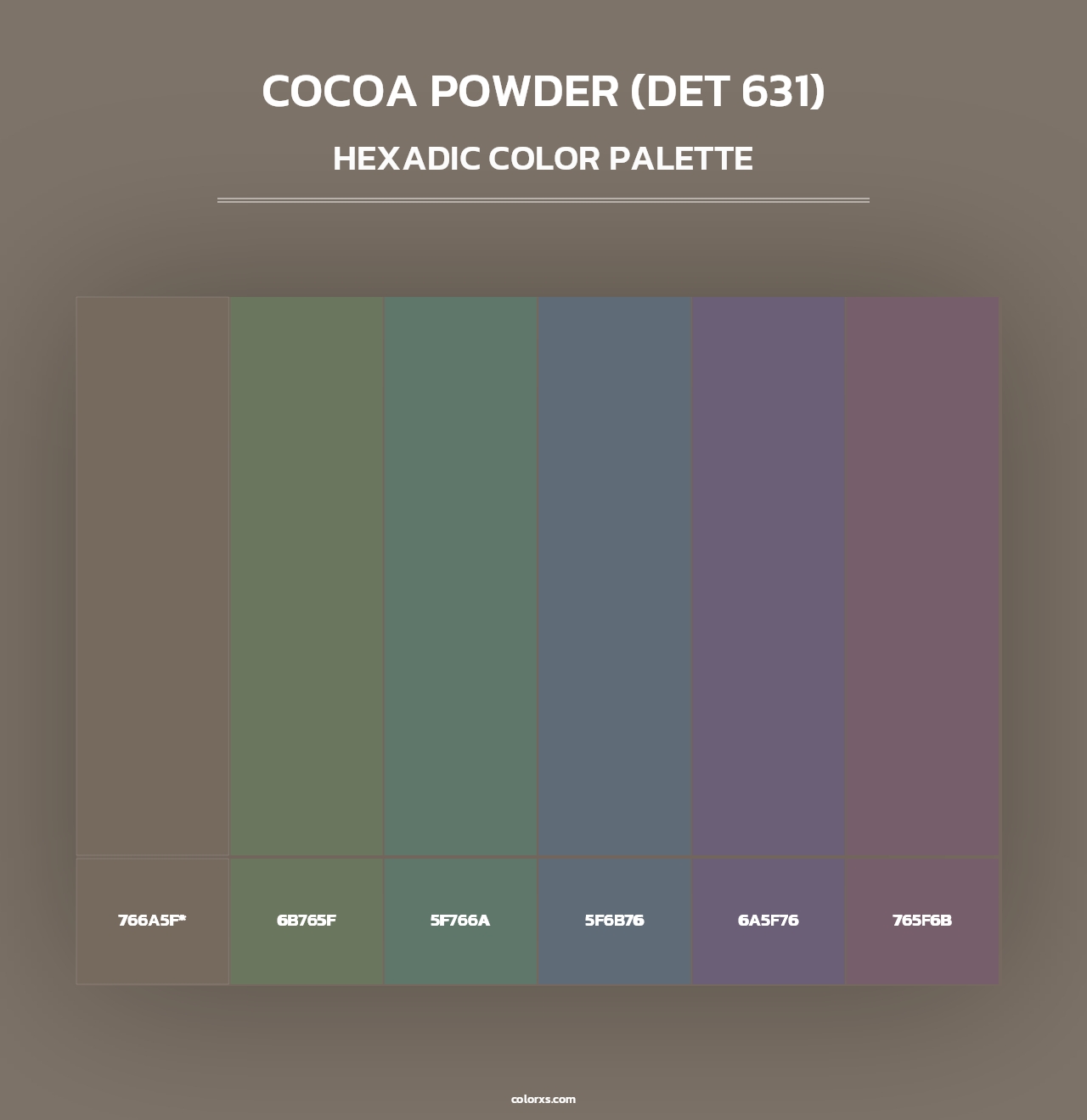 Cocoa Powder (DET 631) - Hexadic Color Palette