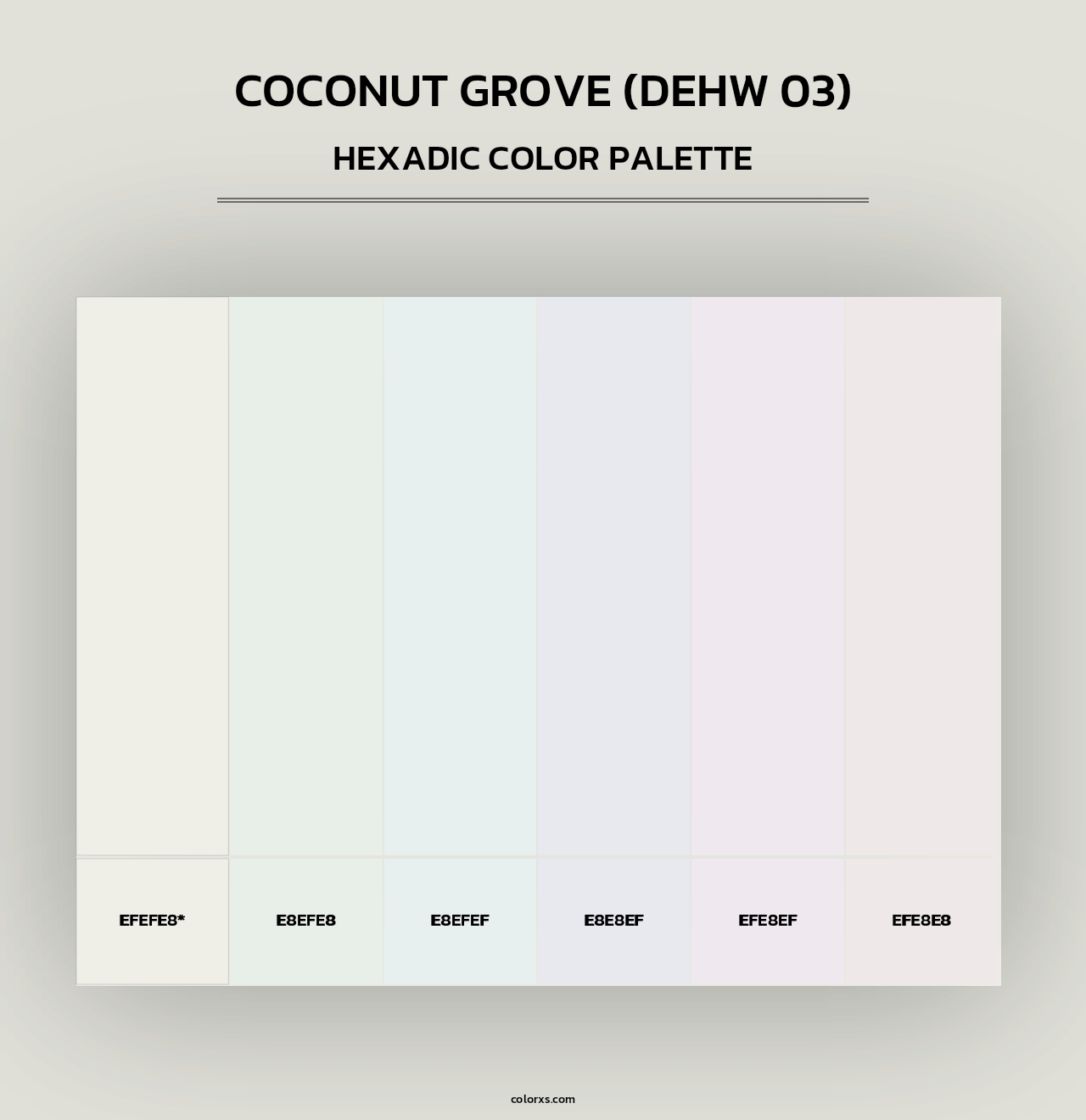 Coconut Grove (DEHW 03) - Hexadic Color Palette