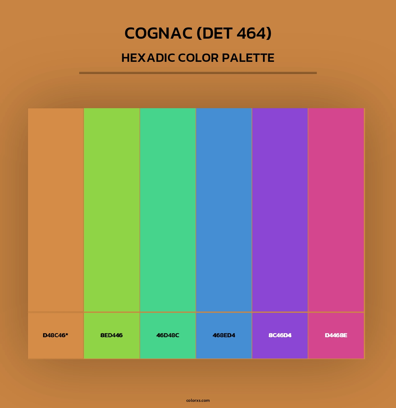 Cognac (DET 464) - Hexadic Color Palette