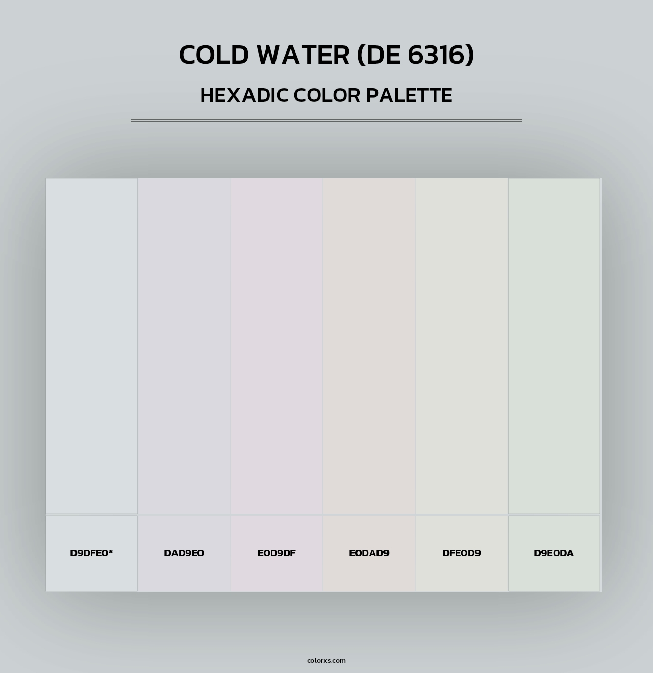 Cold Water (DE 6316) - Hexadic Color Palette