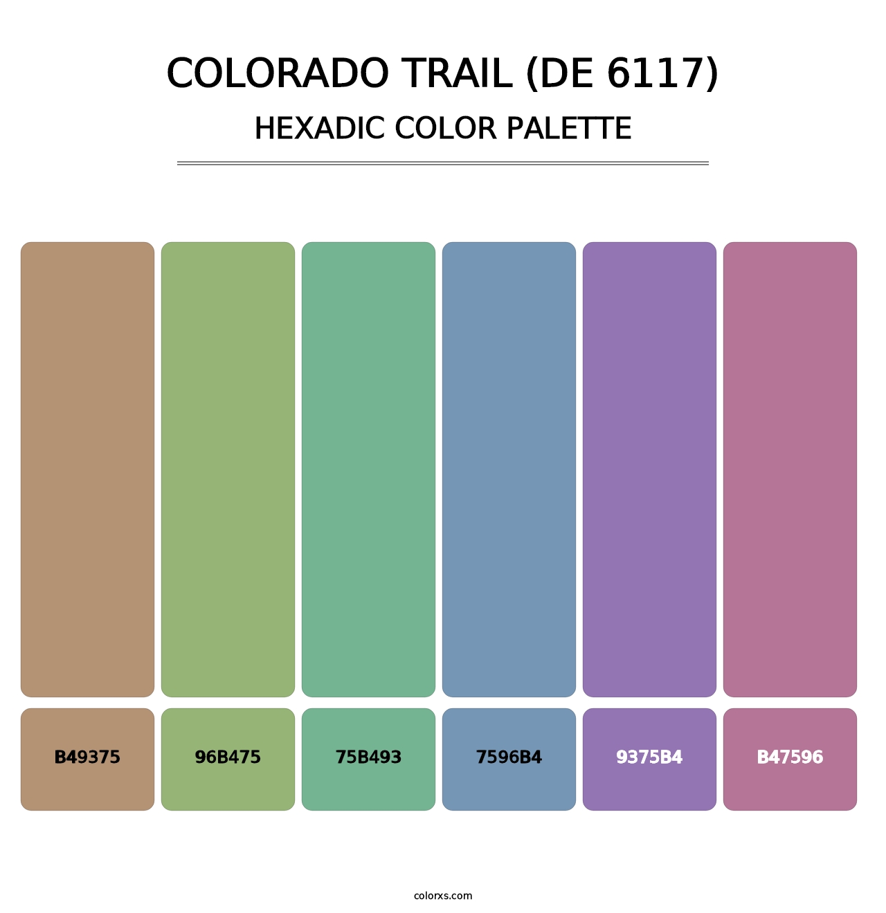 Colorado Trail (DE 6117) - Hexadic Color Palette