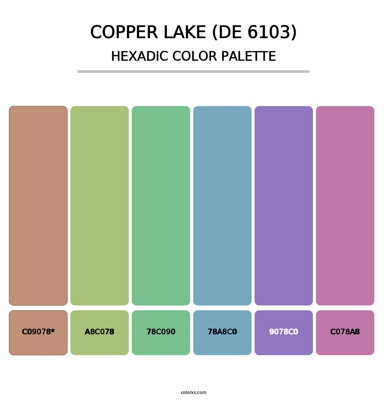 Copper Lake (DE 6103) - Hexadic Color Palette