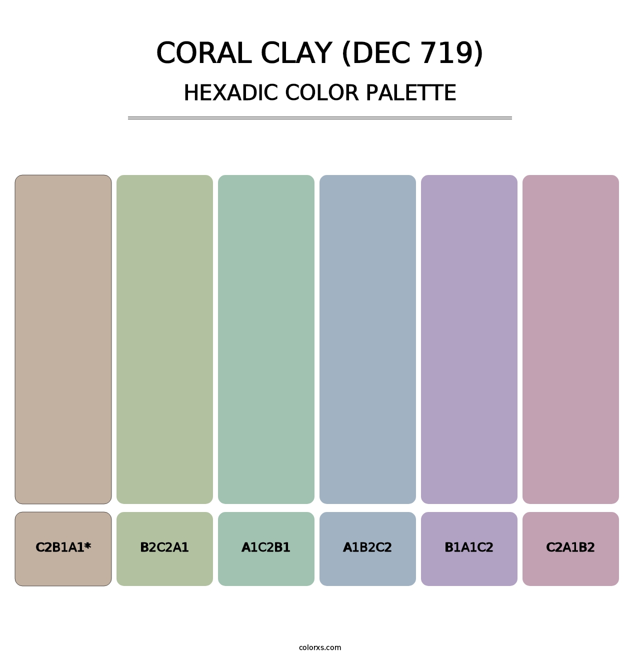 Coral Clay (DEC 719) - Hexadic Color Palette