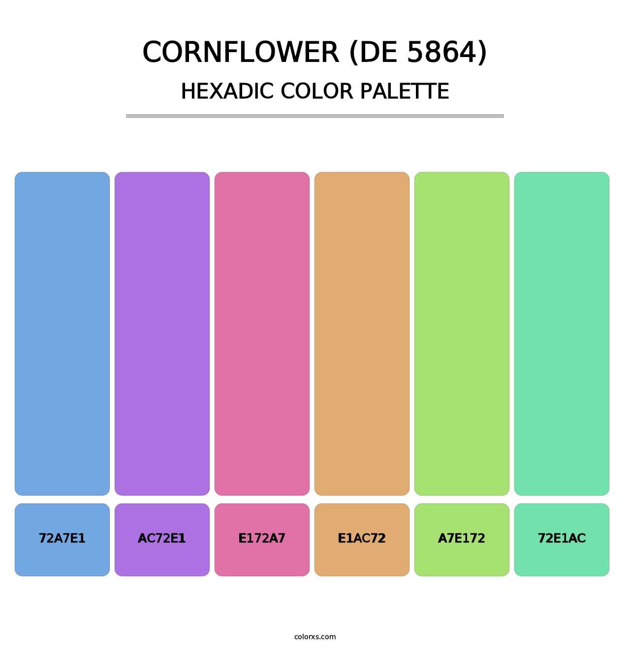 Cornflower (DE 5864) - Hexadic Color Palette