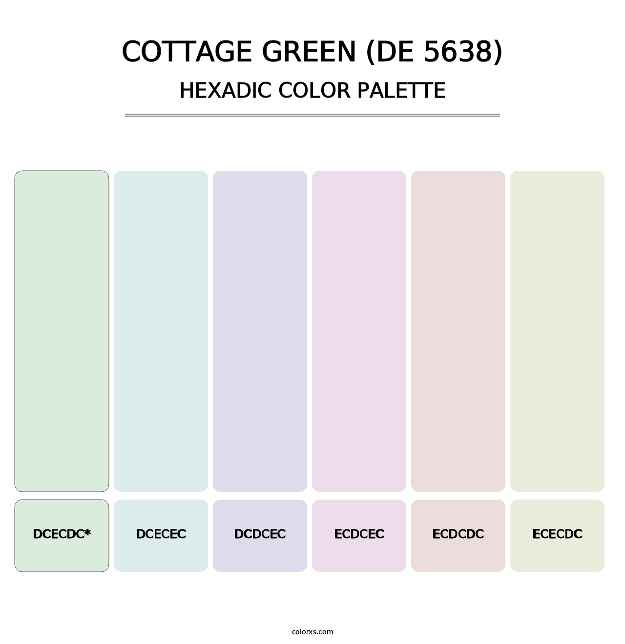 Cottage Green (DE 5638) - Hexadic Color Palette