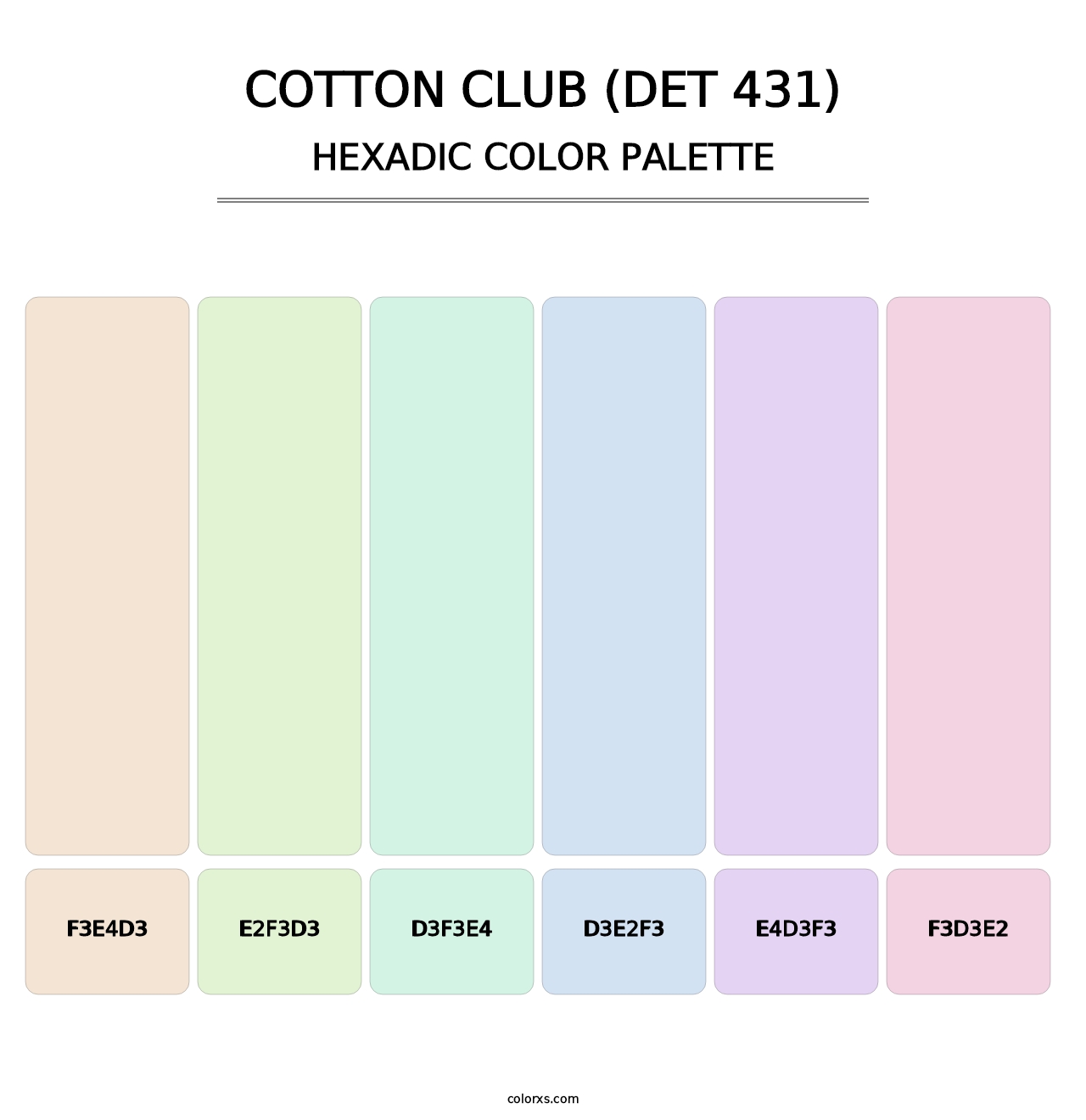 Cotton Club (DET 431) - Hexadic Color Palette