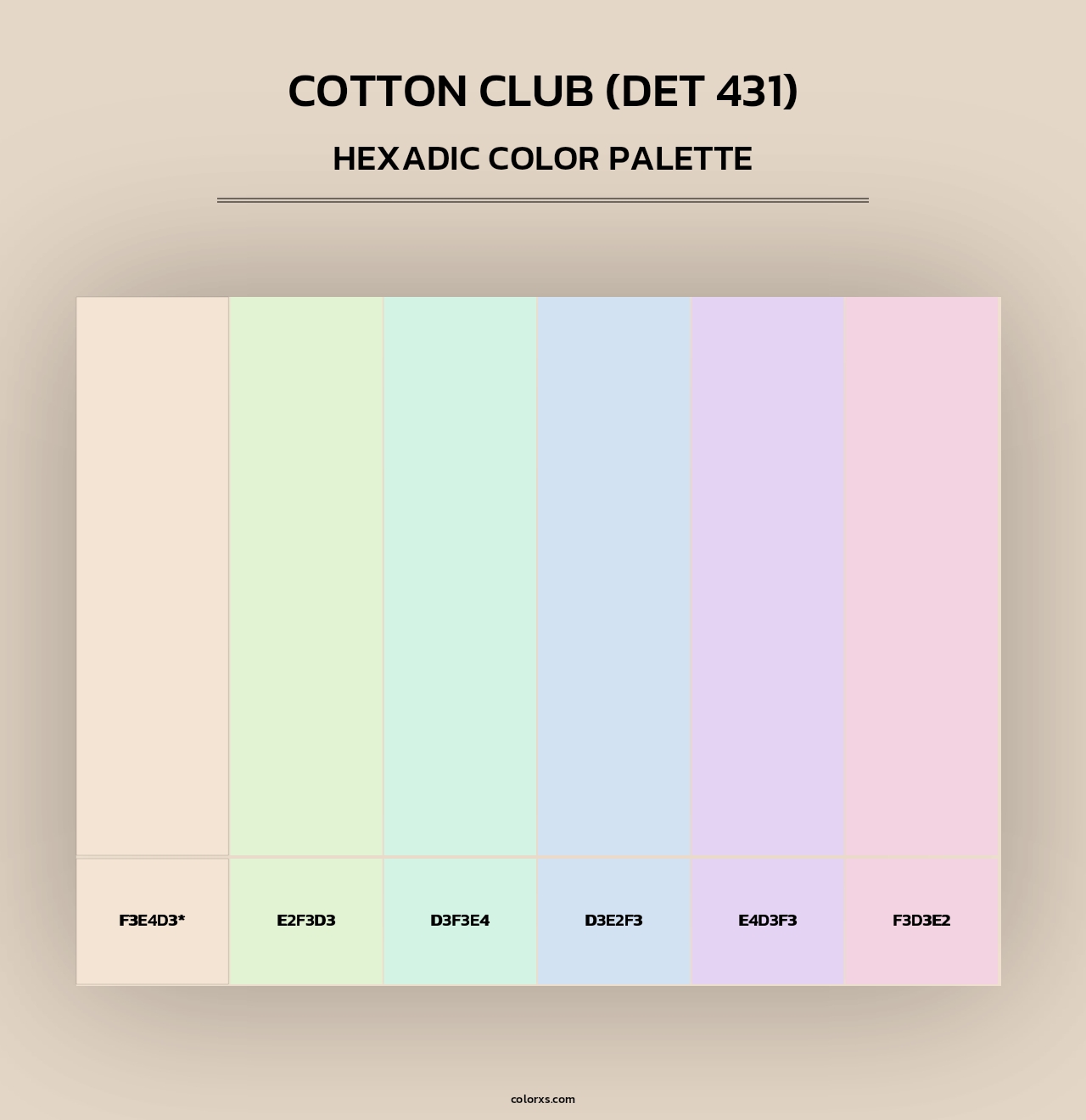 Cotton Club (DET 431) - Hexadic Color Palette