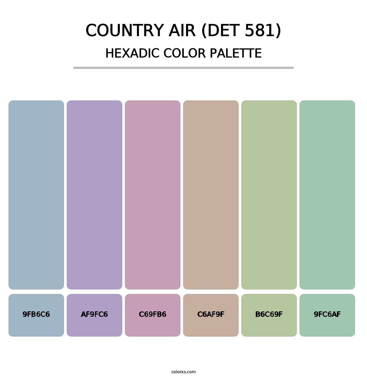 Country Air (DET 581) - Hexadic Color Palette