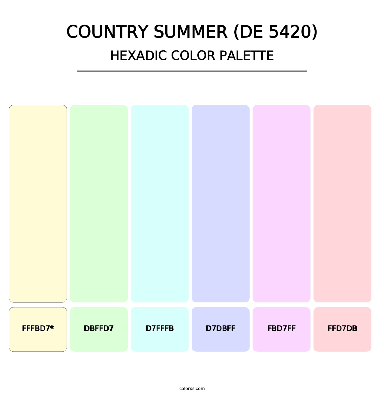 Country Summer (DE 5420) - Hexadic Color Palette