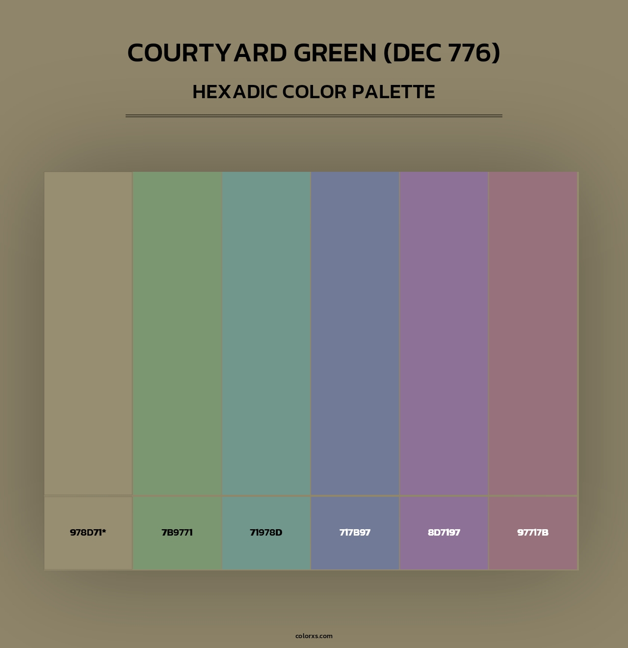 Courtyard Green (DEC 776) - Hexadic Color Palette