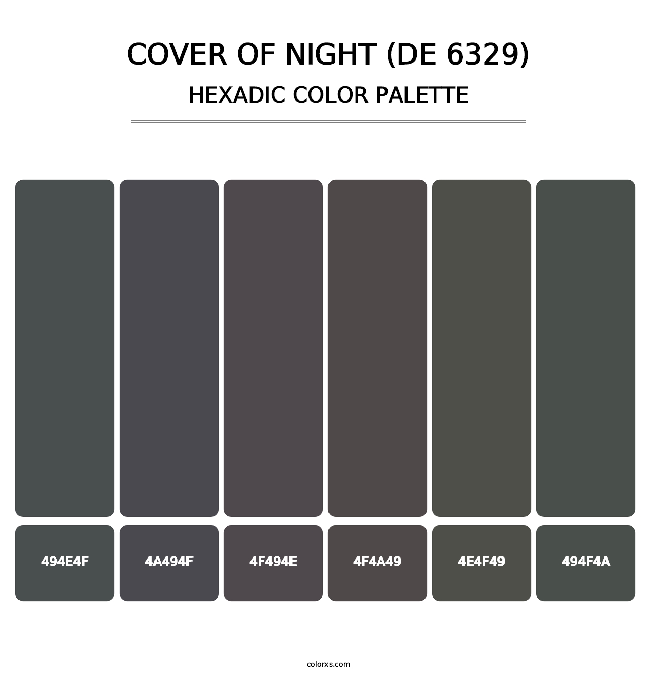 Cover of Night (DE 6329) - Hexadic Color Palette