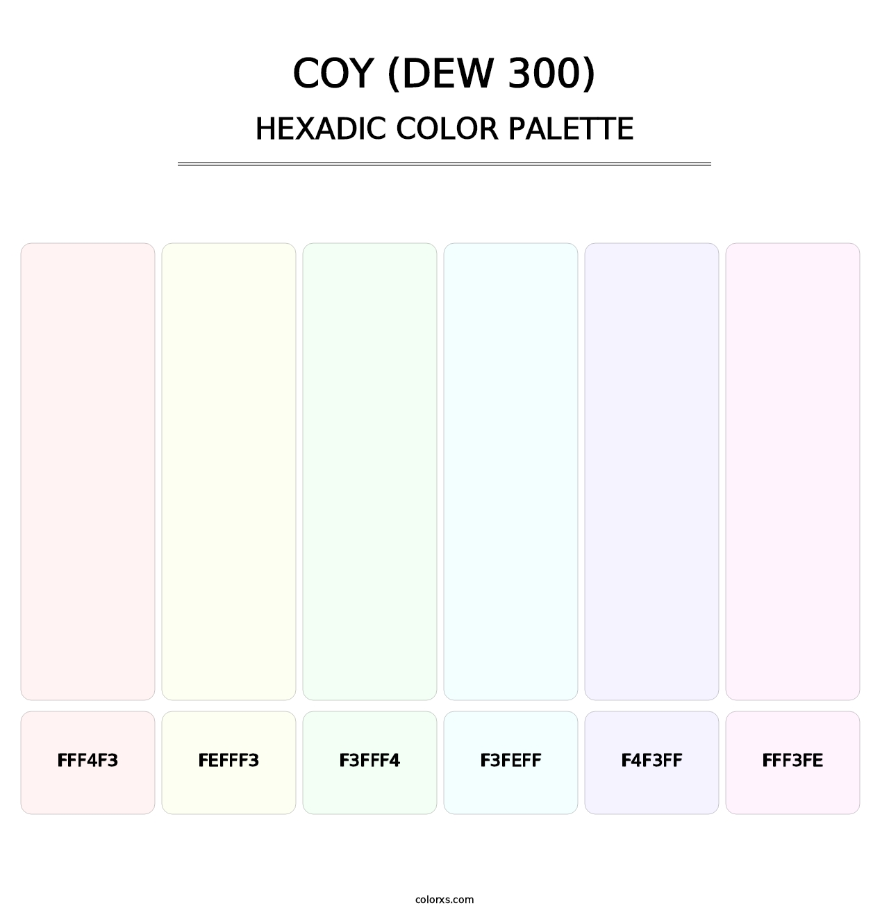 Coy (DEW 300) - Hexadic Color Palette