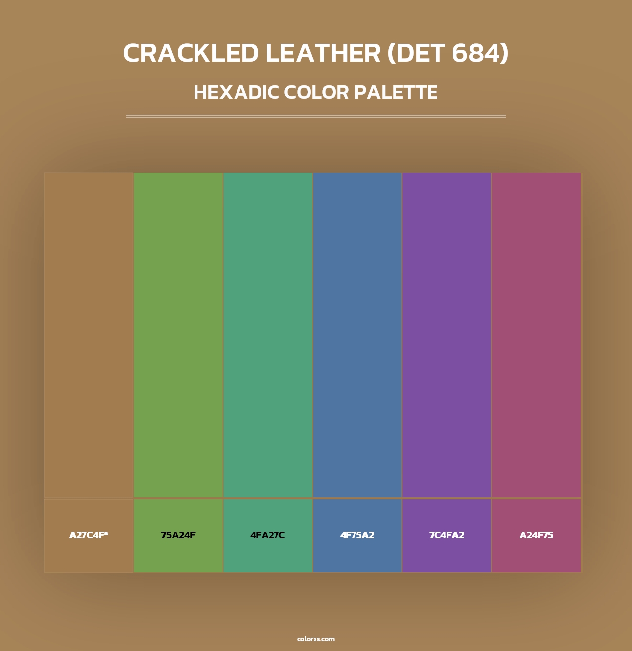 Crackled Leather (DET 684) - Hexadic Color Palette