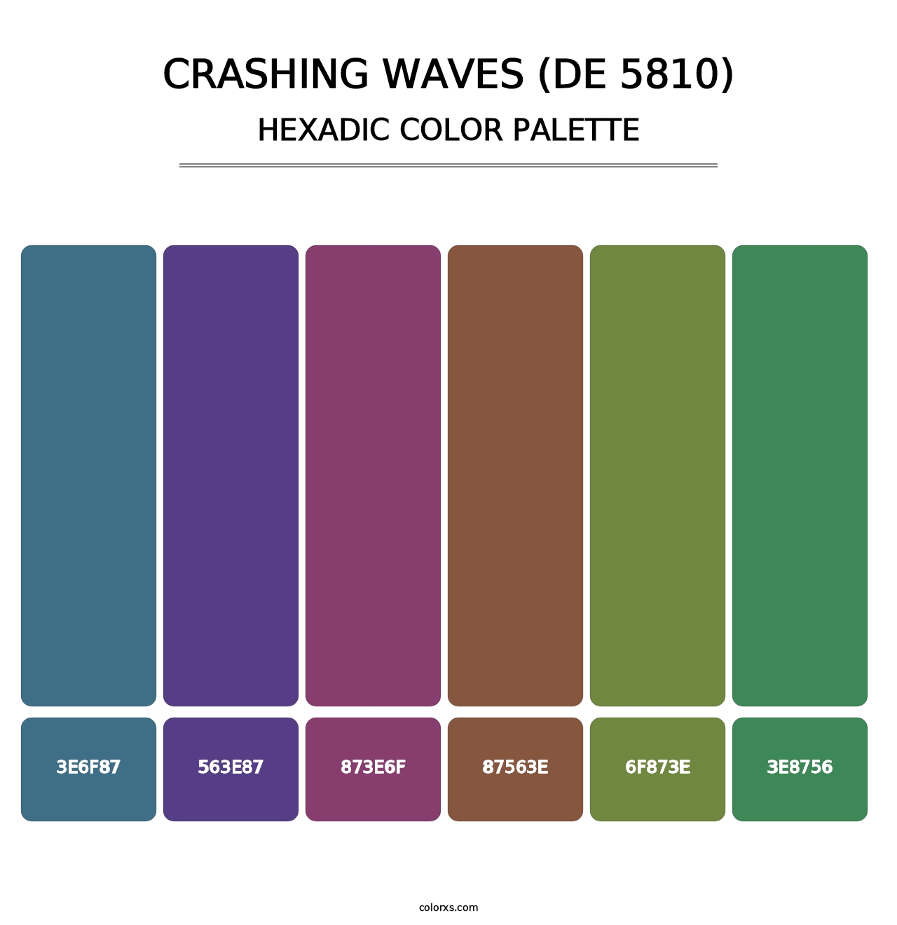 Crashing Waves (DE 5810) - Hexadic Color Palette