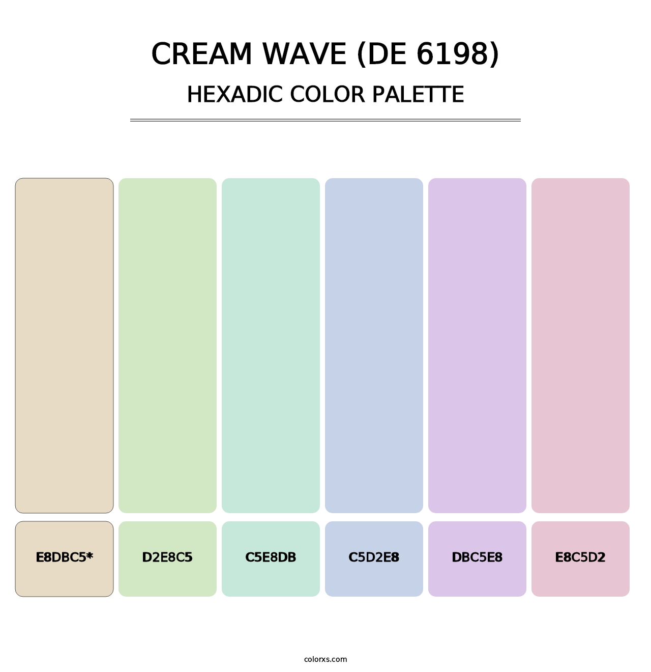 Cream Wave (DE 6198) - Hexadic Color Palette