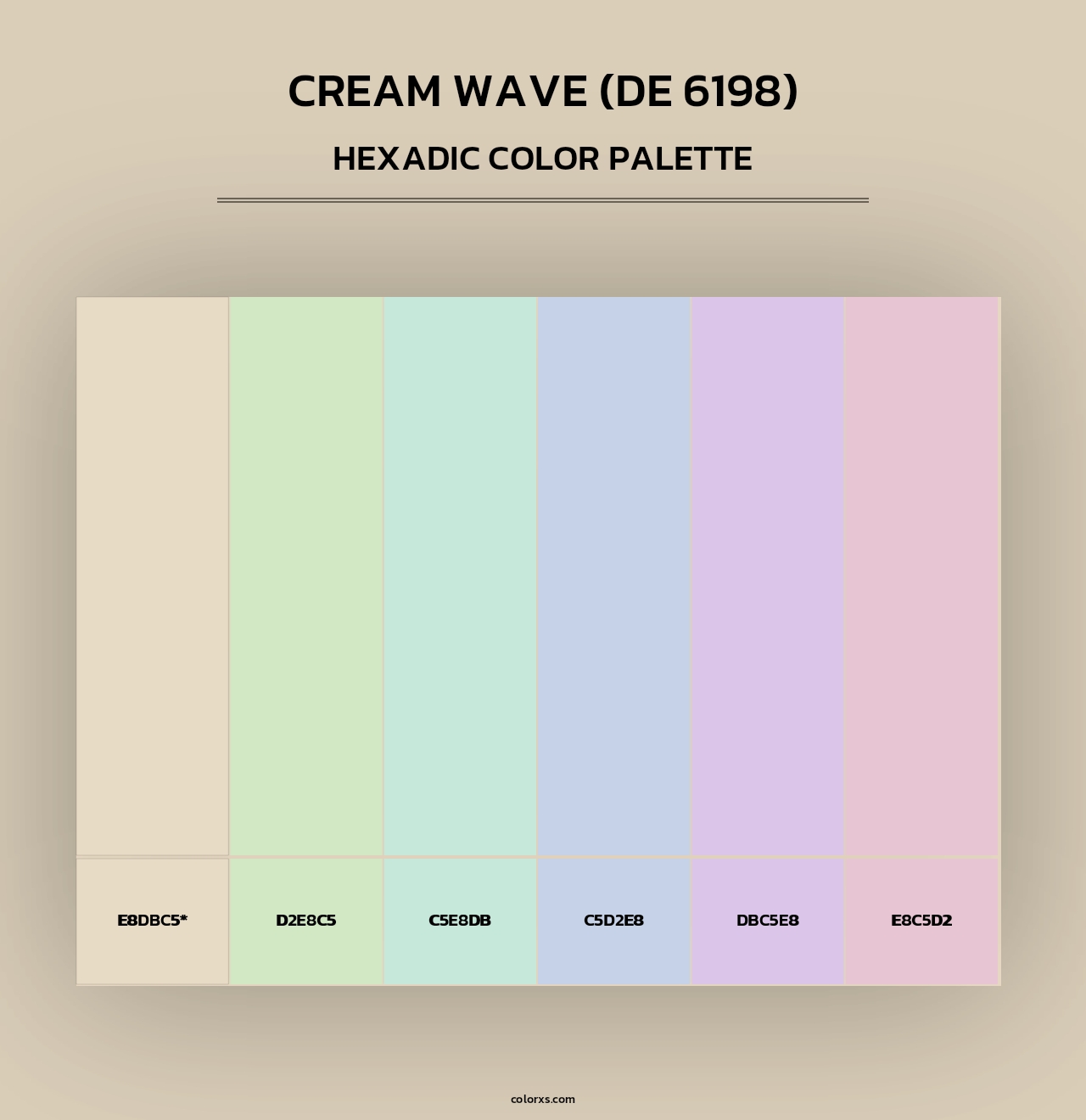 Cream Wave (DE 6198) - Hexadic Color Palette
