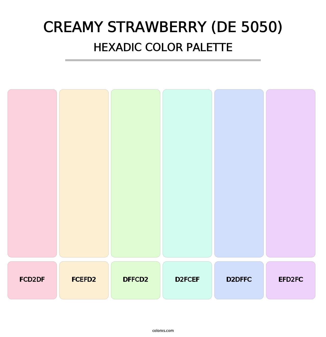 Creamy Strawberry (DE 5050) - Hexadic Color Palette