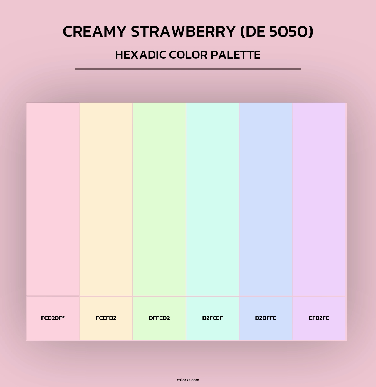 Creamy Strawberry (DE 5050) - Hexadic Color Palette