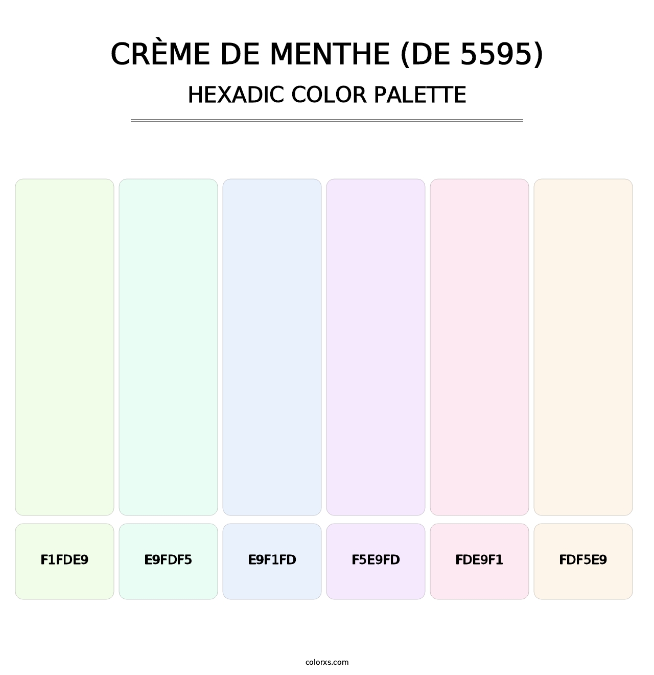 Crème de Menthe (DE 5595) - Hexadic Color Palette