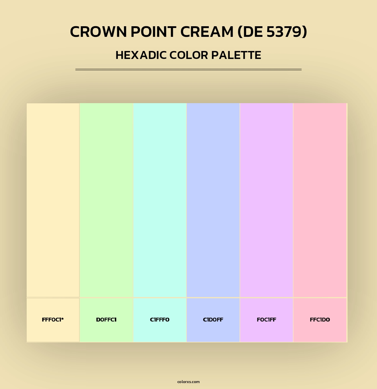 Crown Point Cream (DE 5379) - Hexadic Color Palette