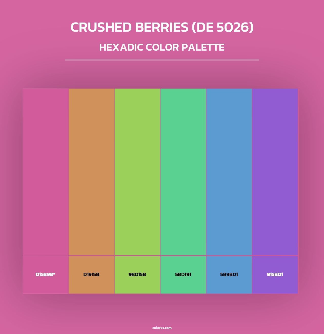 Crushed Berries (DE 5026) - Hexadic Color Palette