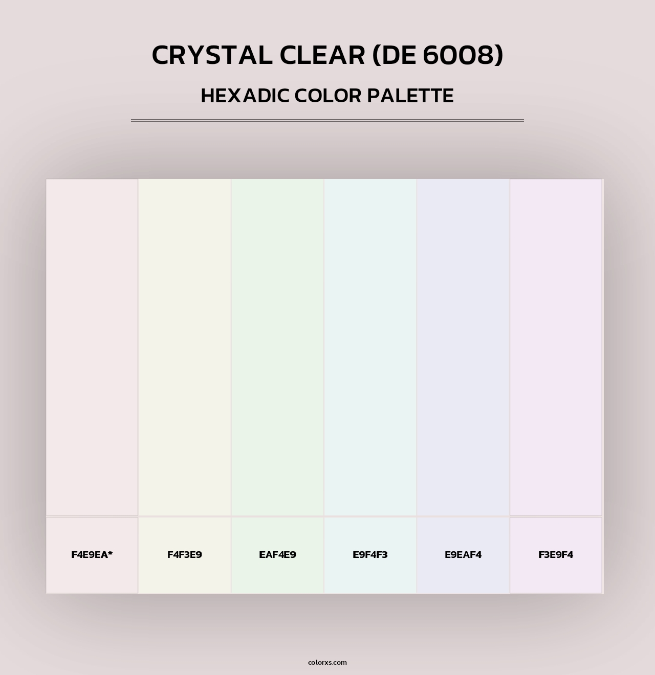 Crystal Clear (DE 6008) - Hexadic Color Palette