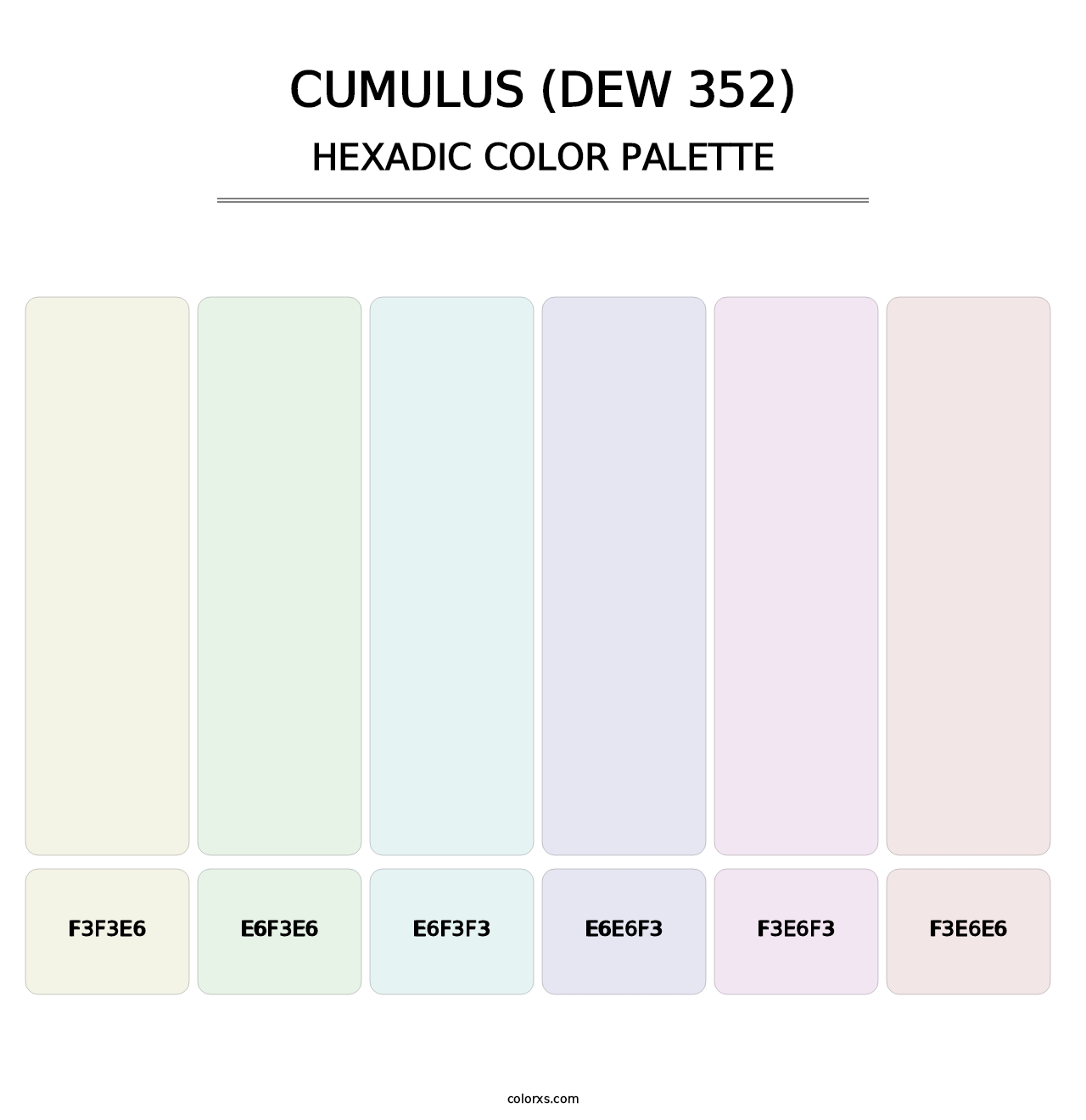 Cumulus (DEW 352) - Hexadic Color Palette