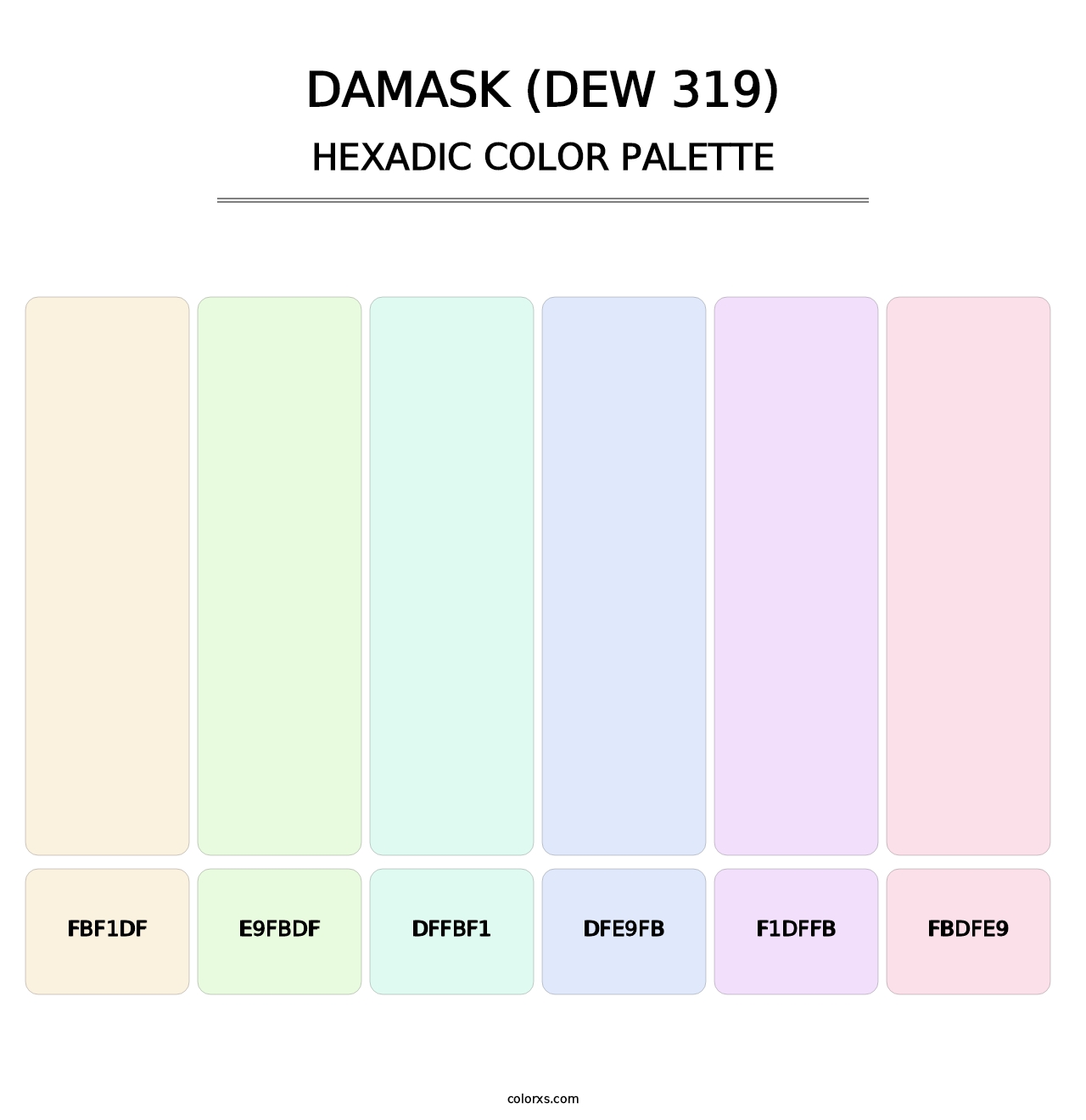 Damask (DEW 319) - Hexadic Color Palette