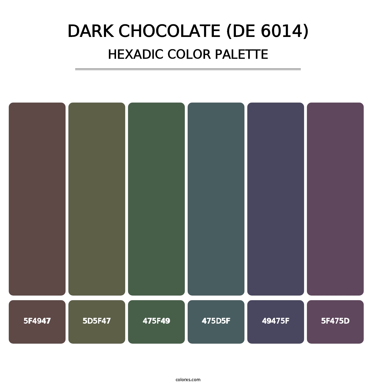 Dark Chocolate (DE 6014) - Hexadic Color Palette