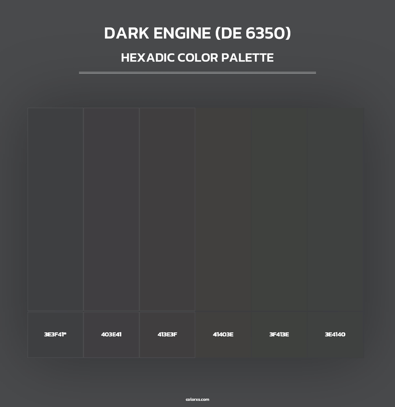 Dark Engine (DE 6350) - Hexadic Color Palette